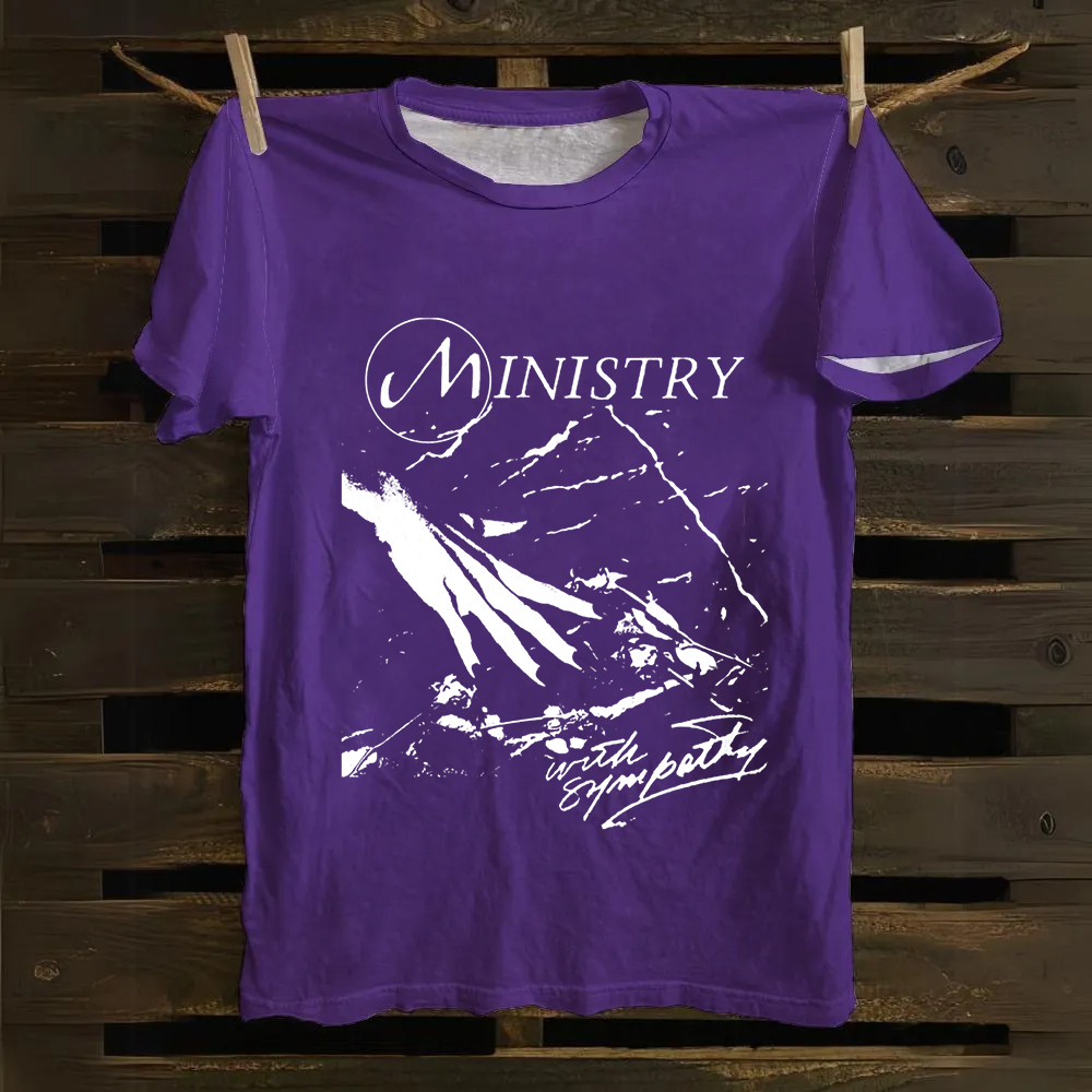 Unisex Vintage  Ministry Band With Sympathy Music  Cotton T-Shirt