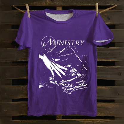 Unisex Vintage  Ministry Band With Sympathy Music  Cotton T-Shirt