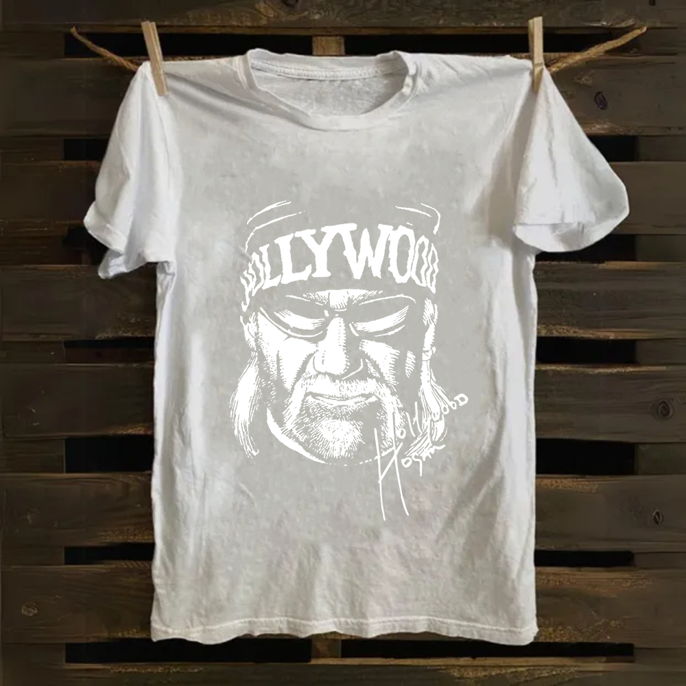 Unisex Vintage  Wrestling WCW Hollywood Hulk Hogan  Cotton T-Shirt