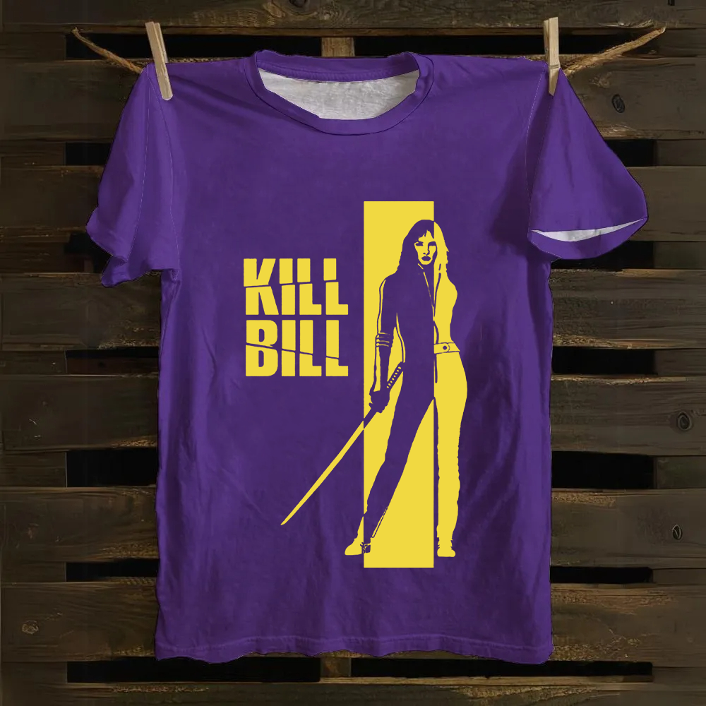 Unisex Vintage  Kill Bill Horror Movie Cotton T-Shirt