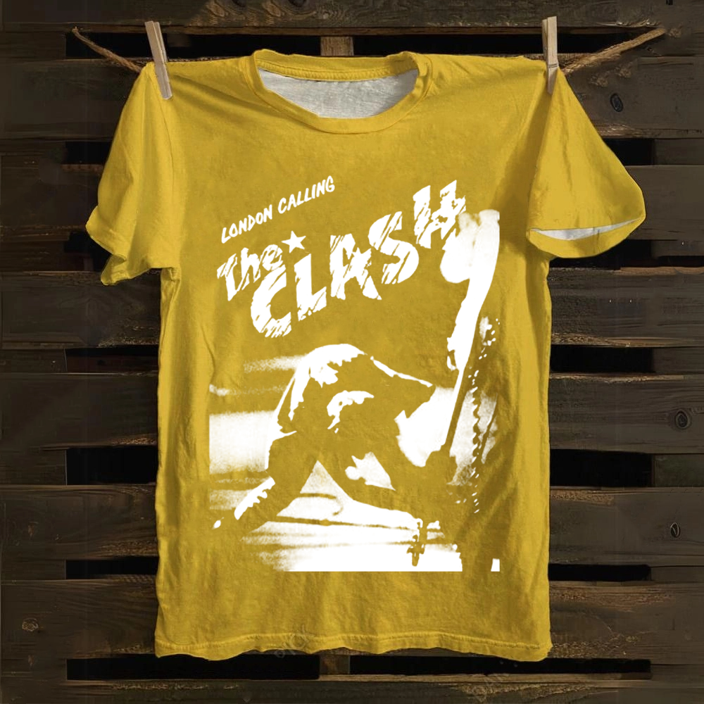 Vintage The Clash Punk Band  cotton T-Shirt