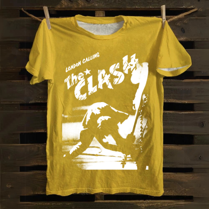 Vintage The Clash Punk Band  cotton T-Shirt