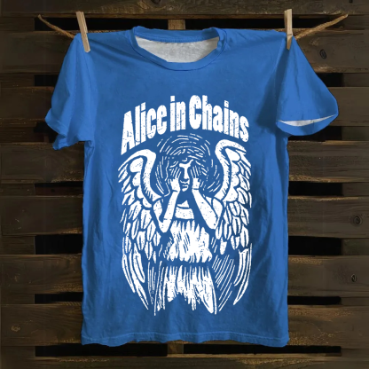 Unisex Vintage Cotton Alice In Chains T-Shirt