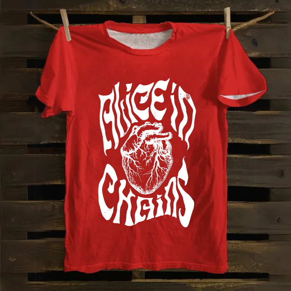 Unisex Vintage Alice in Chains cotton T-Shirt