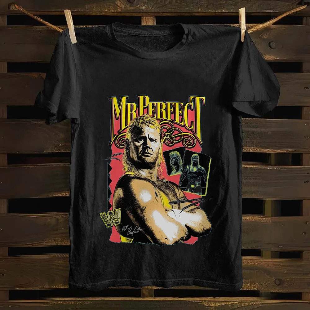 WWE Mr. Perfect Wrestling Casual Printed  Cotton T-Shirt