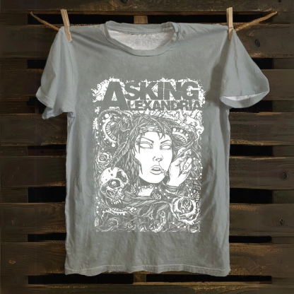Unisex Vintage  Asking Alexandria Band  Cotton T-Shirt