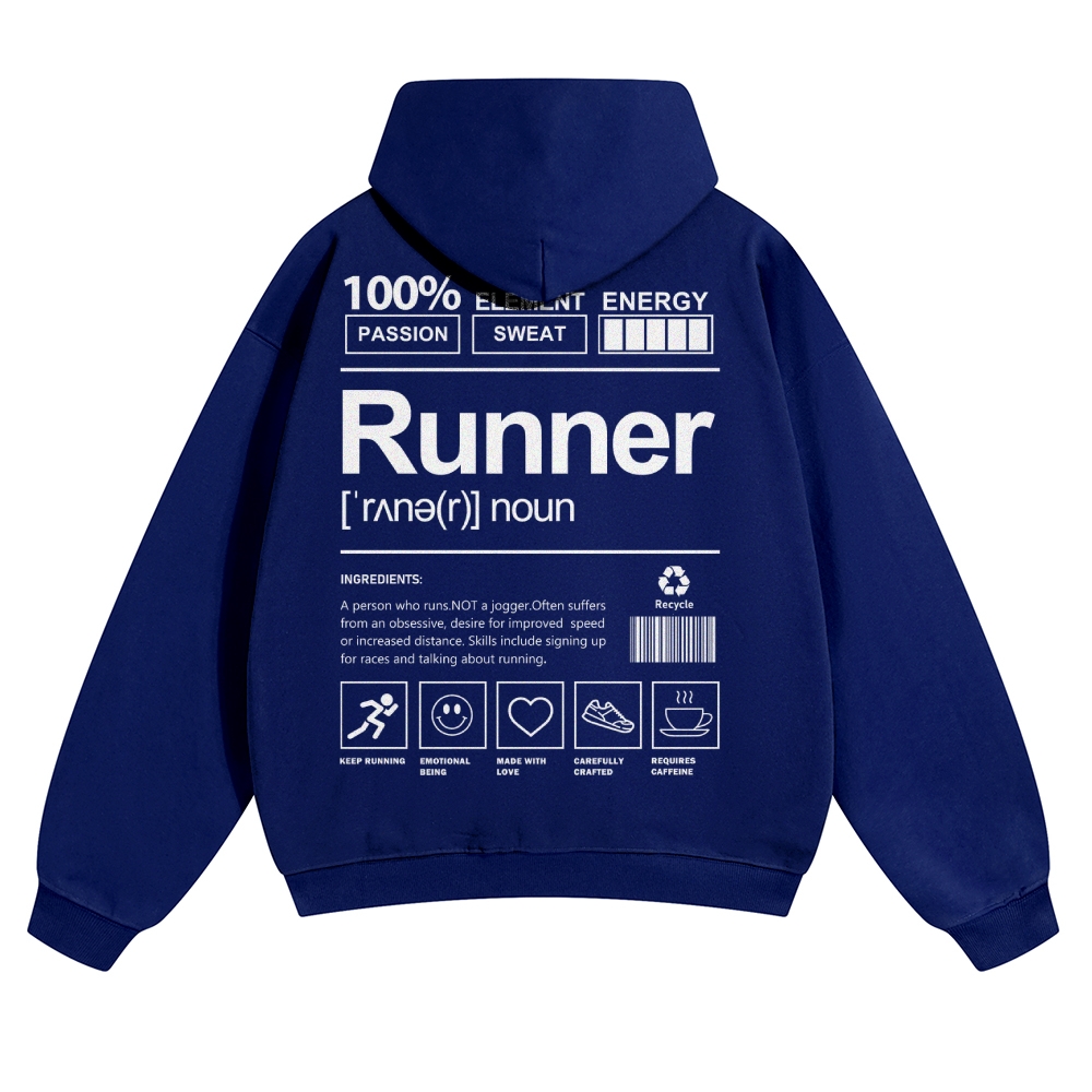 Runner Solid Color Hoodie