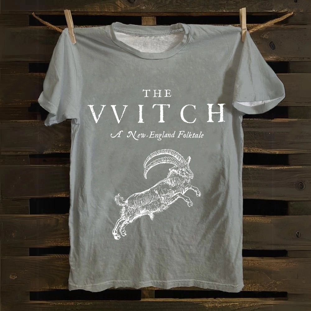 Unisex Vintage Cotton The Witch   T-Shirt