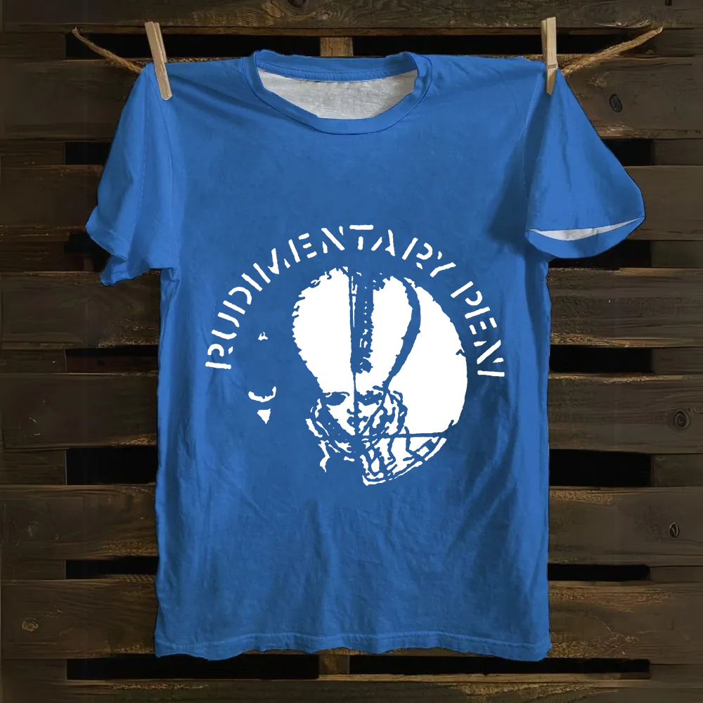 Unisex Vintage Rudimentary Peni Punk Band Cotton T-Shirt