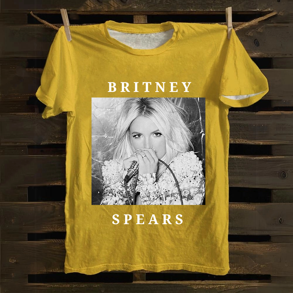 Unisex Vintage  Britney Spears Cotton T-Shirt