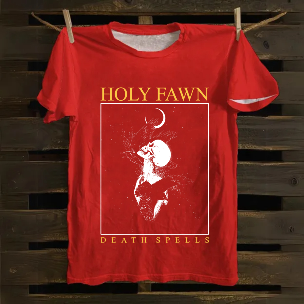 Unisex Vintage Holy Fawn Band Cotton T-Shirt