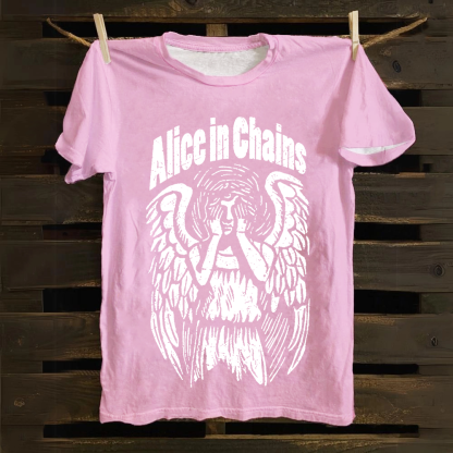 Unisex Vintage Cotton Alice In Chains T-Shirt