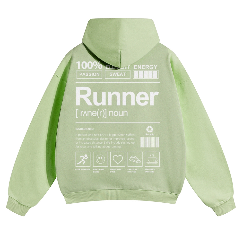 Runner Solid Color Hoodie