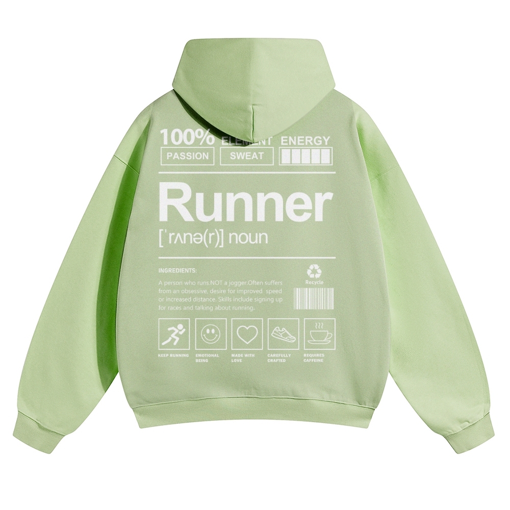 Runner Solid Color Hoodie