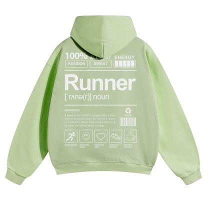 Runner Solid Color Hoodie