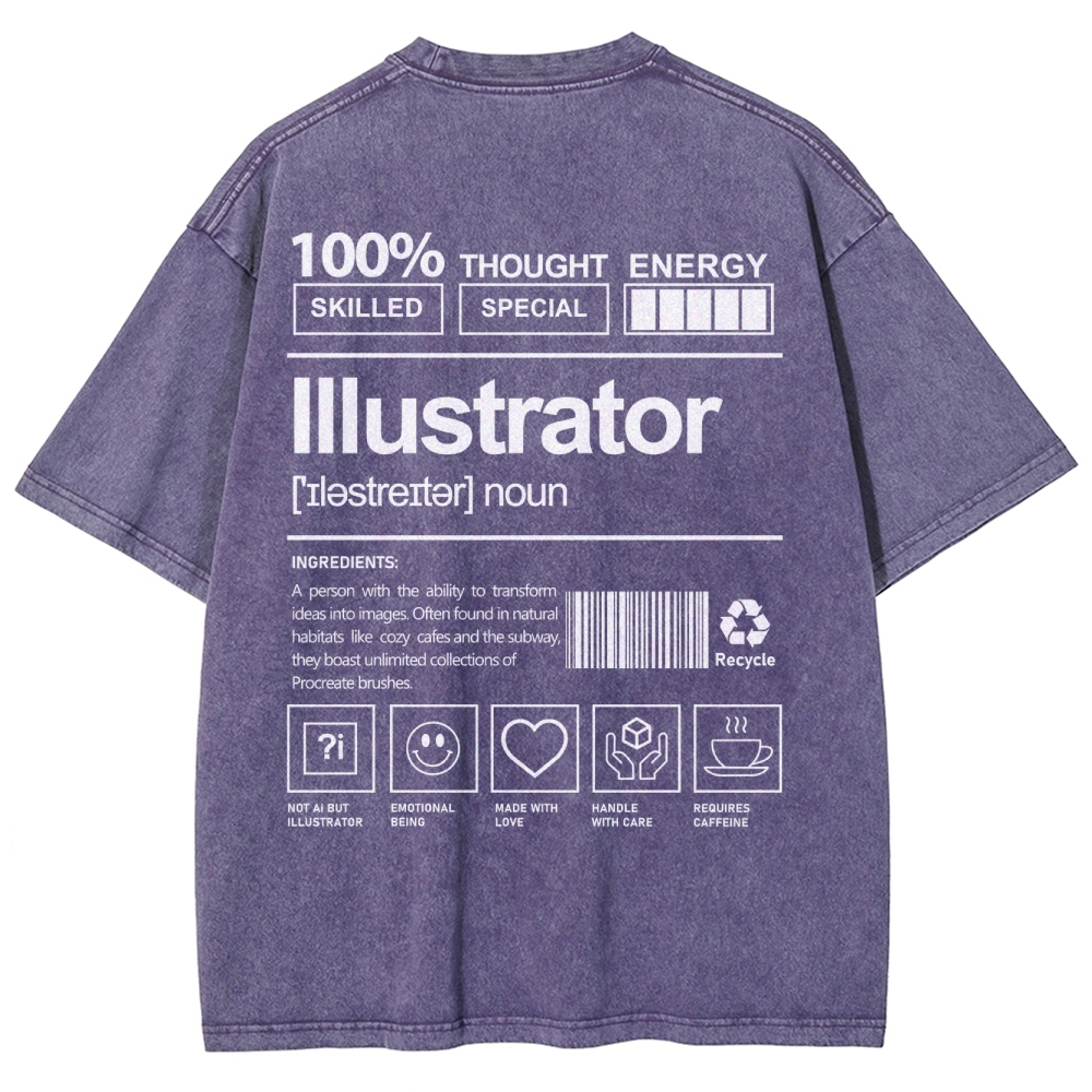 Illustrator Unisex Fit Washed T-Shirt