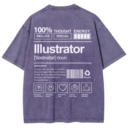 Illustrator Unisex Fit Washed T-Shirt