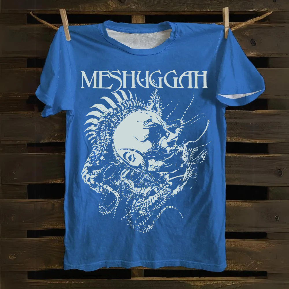 Unisex Vintage Meshuggah Metal Band cotton T-Shirt