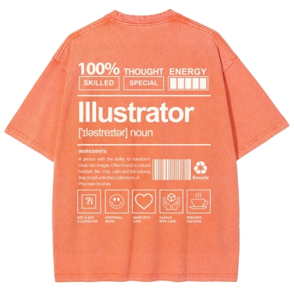 Illustrator Unisex Fit Washed T-Shirt