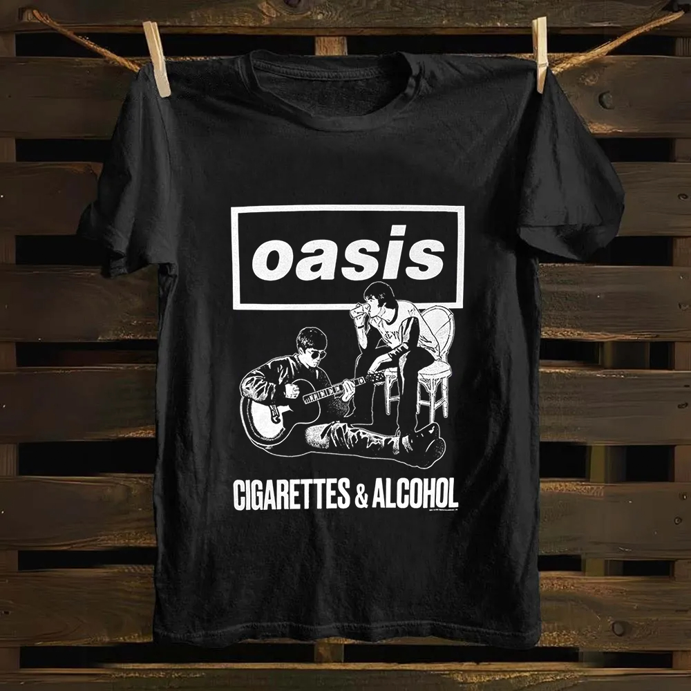 Unisex Vintage Oasis Band Cotton T-Shirt