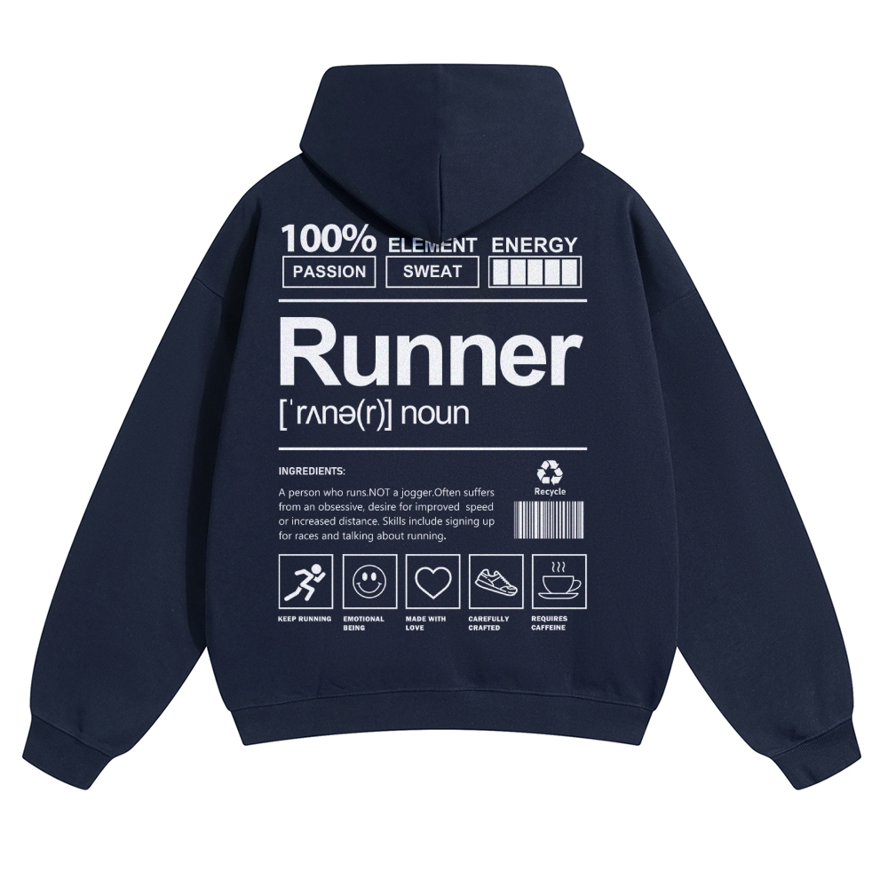 Runner Solid Color Hoodie