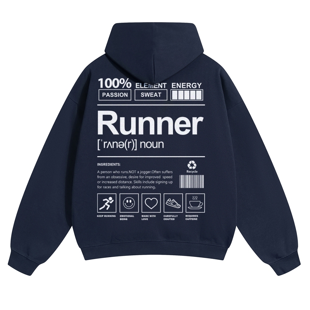 Runner Solid Color Hoodie