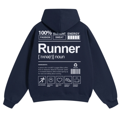 Runner Solid Color Hoodie