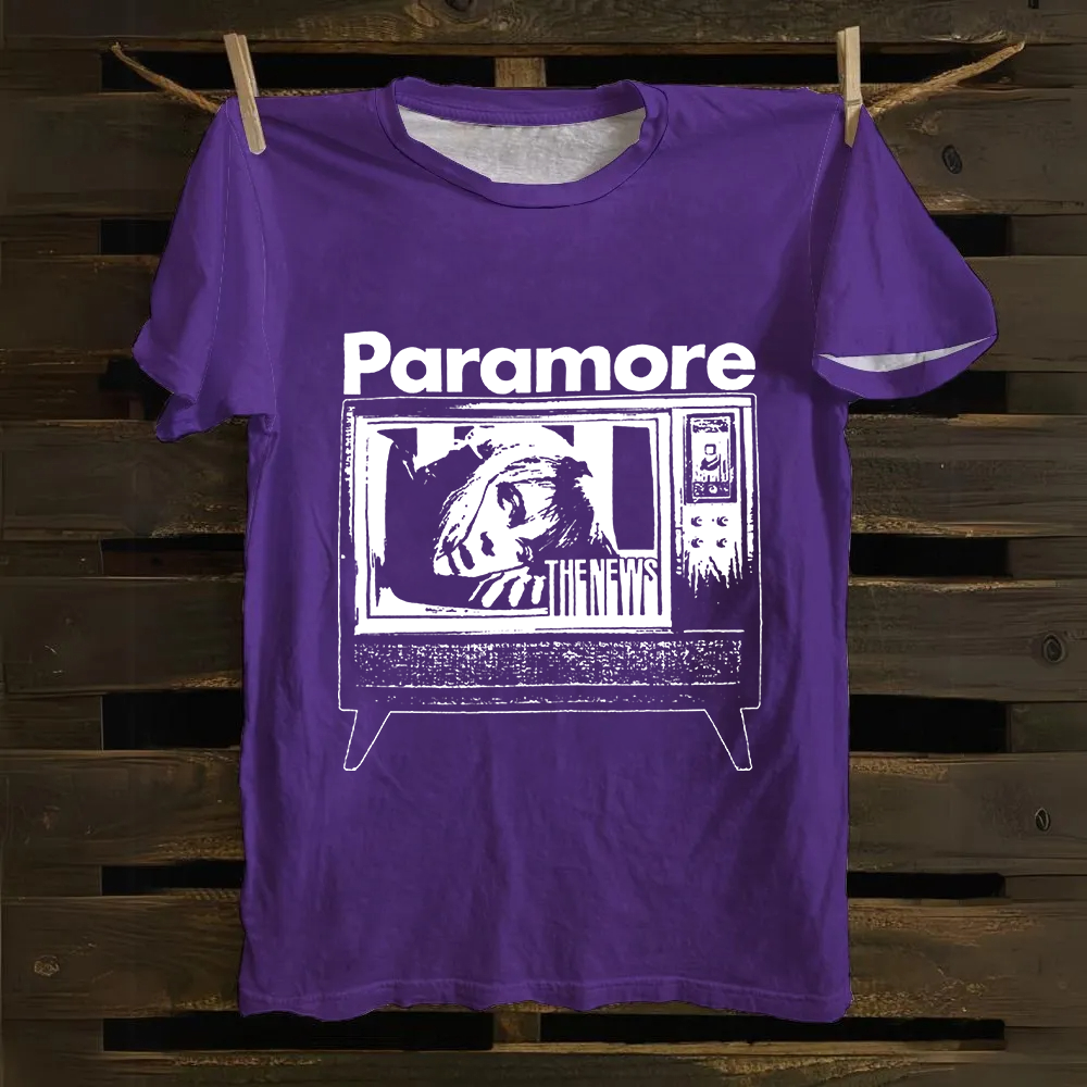 Unisex Vintage Paramore Band Cotton T-Shirt