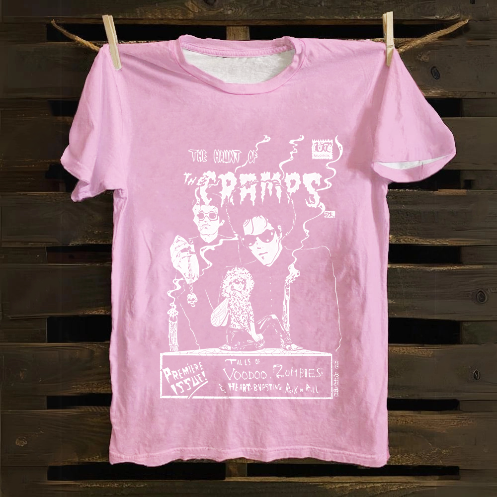 Unisex Vintage The Cramps Rock Band Cotton T-Shirt