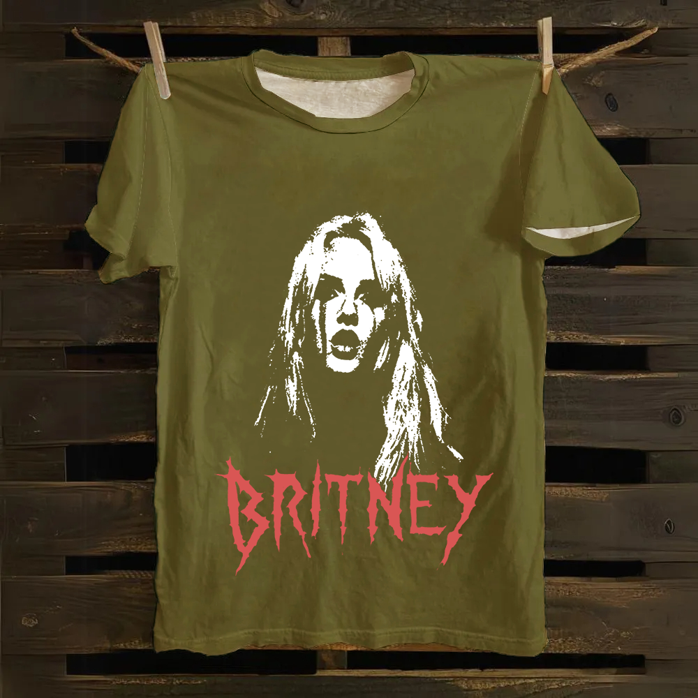 Britney Singer Cotton T-Shirt