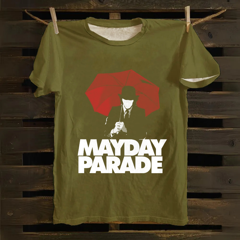Unisex Vintage  Mayday Parade Rock Band  Cotton T-Shirt