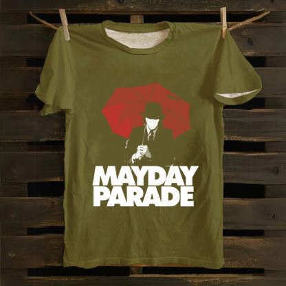 Unisex Vintage  Mayday Parade Rock Band  Cotton T-Shirt