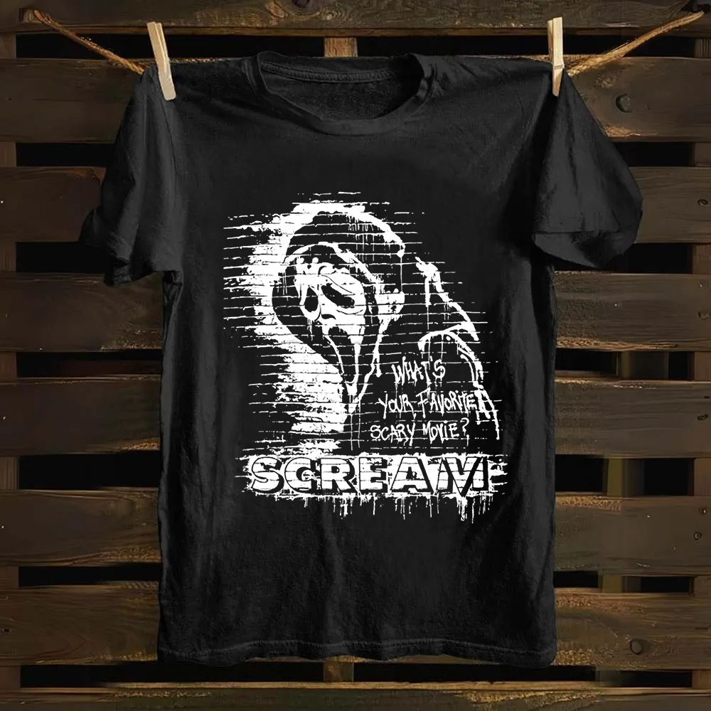 Unisex Vintage Scream horror movie Cotton T-Shirt