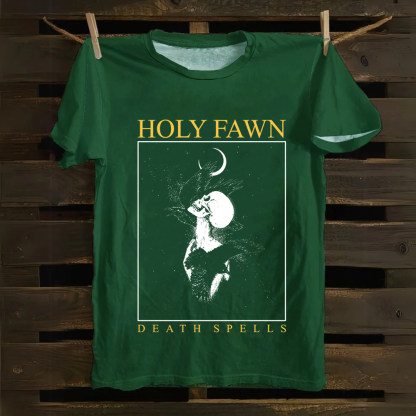 Unisex Vintage Holy Fawn Band Cotton T-Shirt