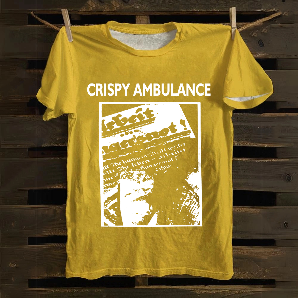 Unisex Vintage Crispy Ambulance Band Cotton T-Shirt
