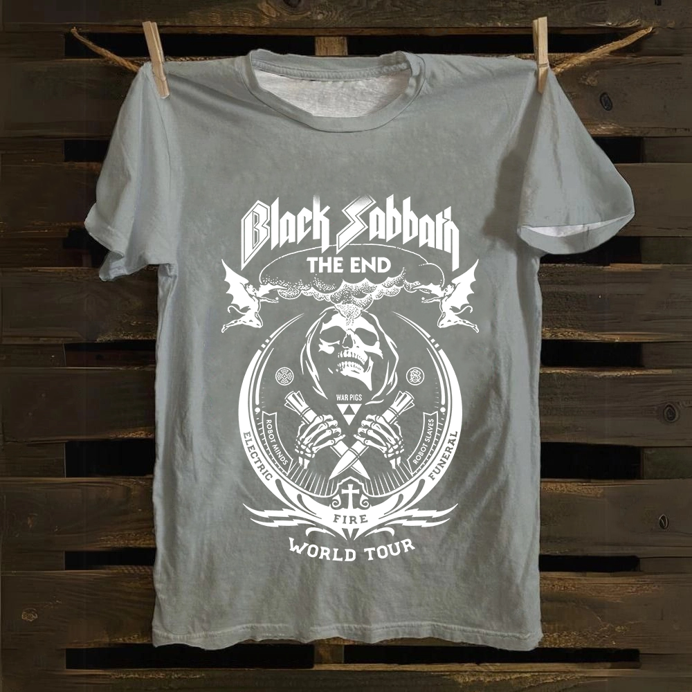 Unisex Vintage Black Sabbath cotton T-Shirt