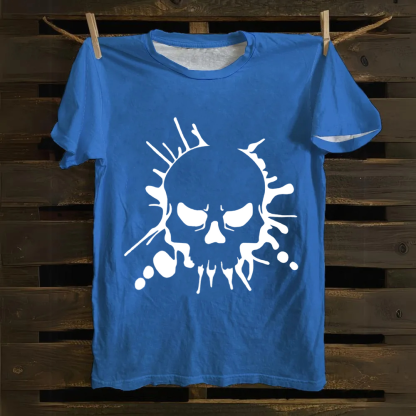 Unisex Vintage Skull Art Cotton T-Shirt