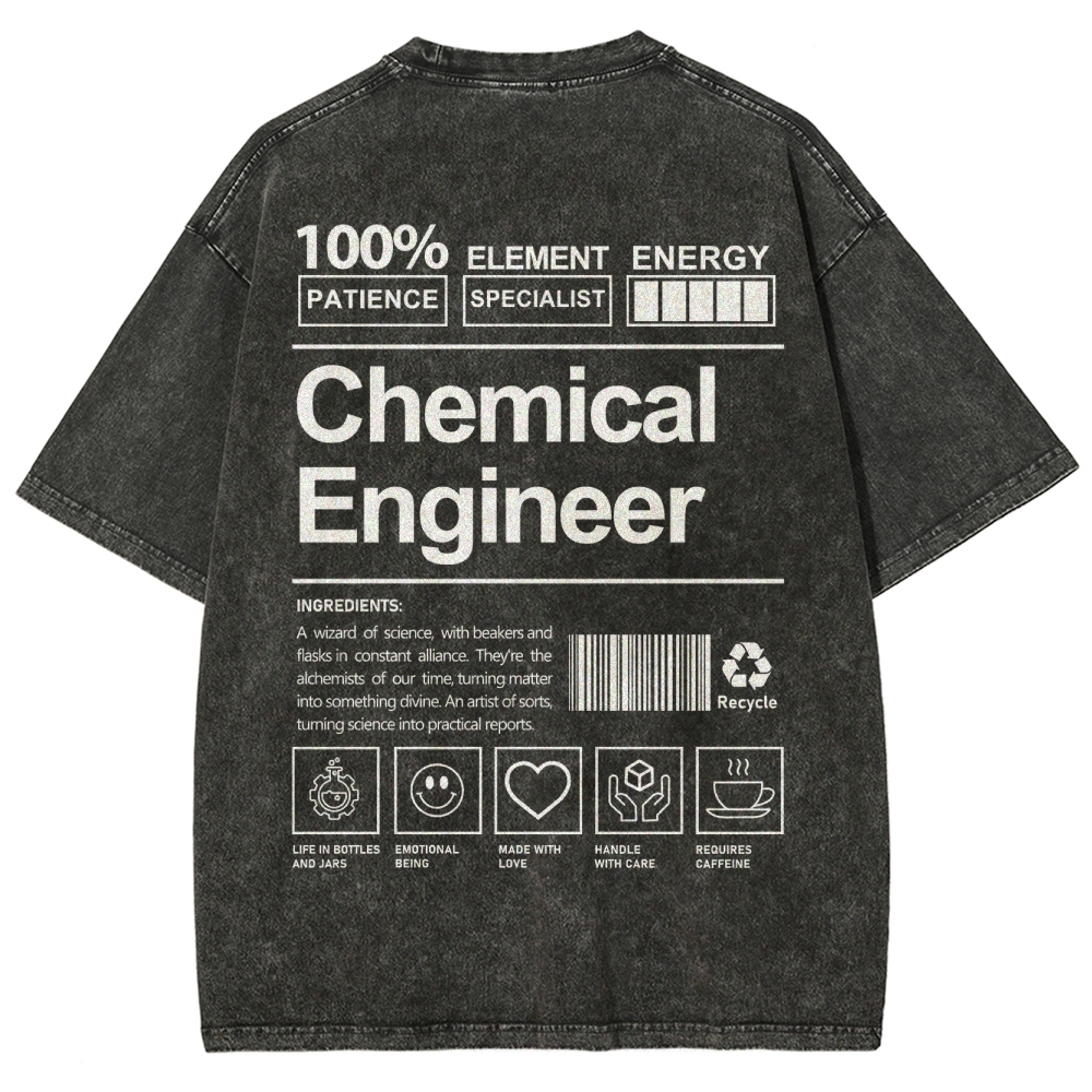 Chemical Engineer Unisex Fit Washed T-Shirt