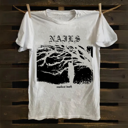 Nails Band Unsilent Death Vintage cotton T-Shirt
