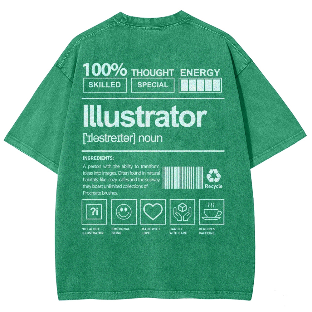 Illustrator Unisex Fit Washed T-Shirt