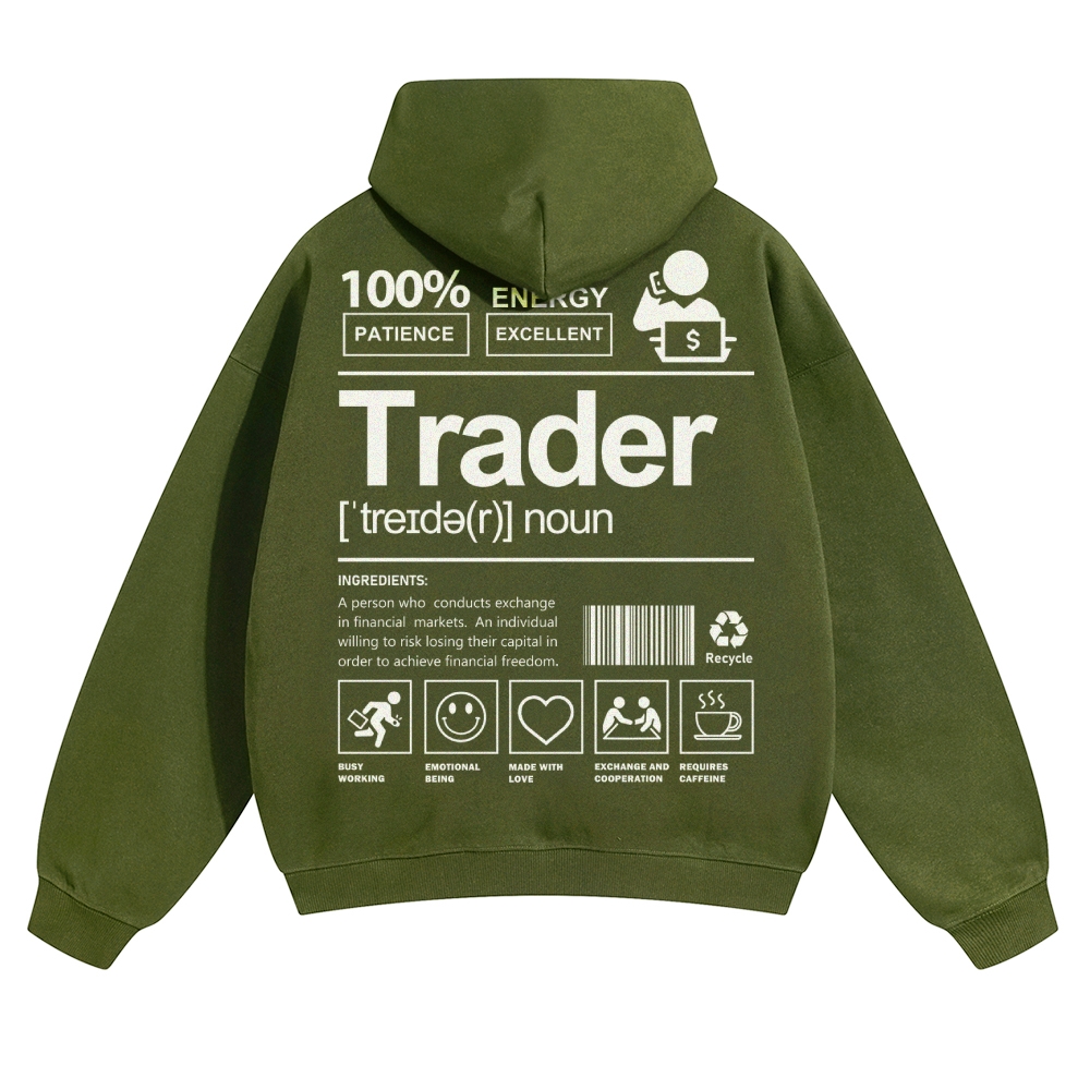 Trader Solid Color Hoodie