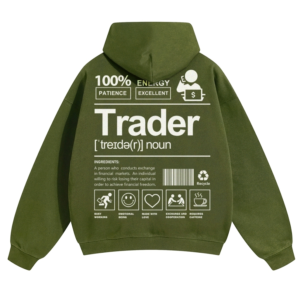 Trader Solid Color Hoodie