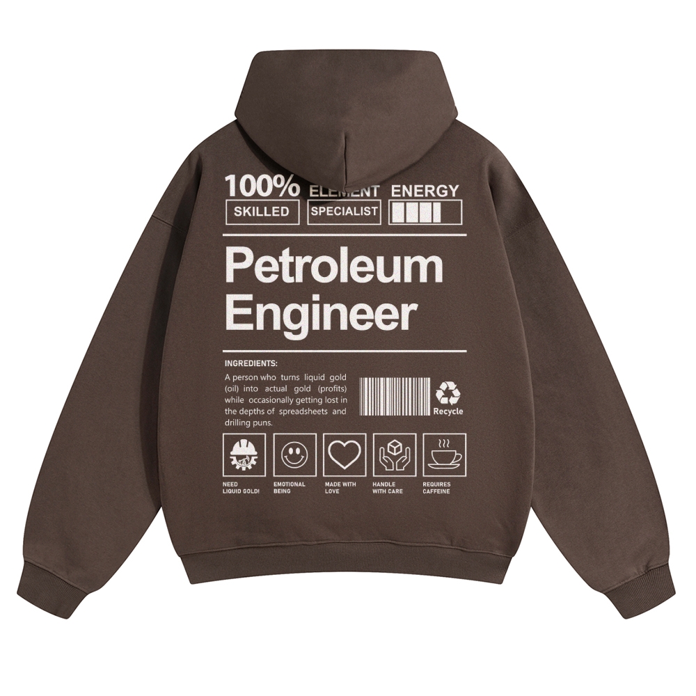 Petroleum Engineer Solid Color Hoodie