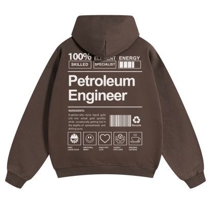 Petroleum Engineer Solid Color Hoodie