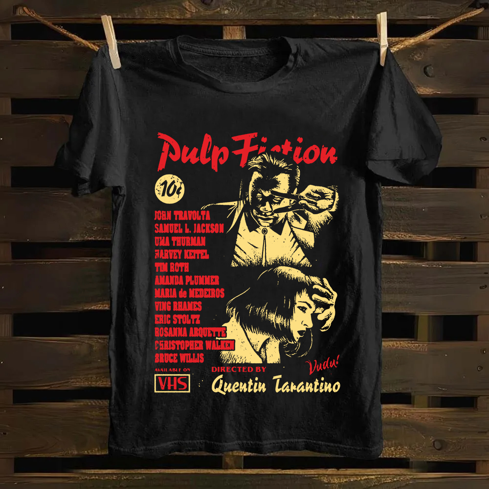 Unisex Pulp Fiction Mia & Vincent Classic  cotton T-Shirt