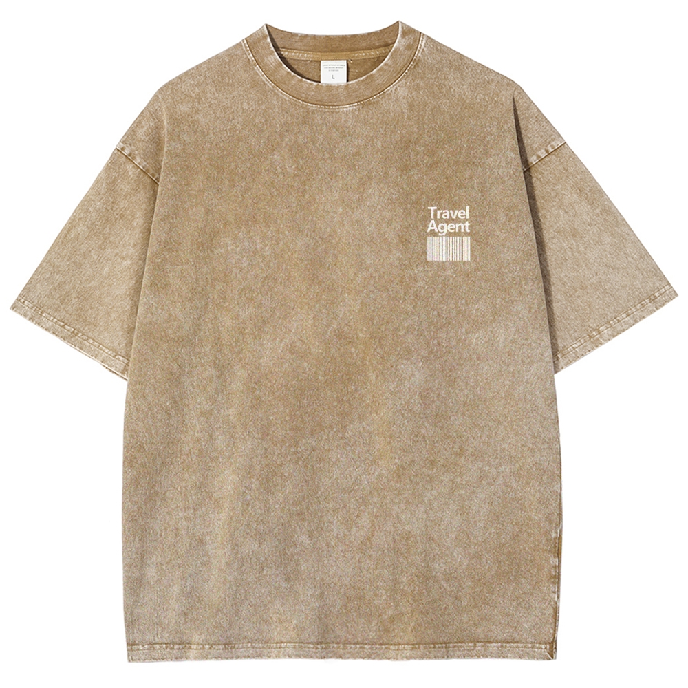 Travel Agent Unisex Fit Washed T-Shirt