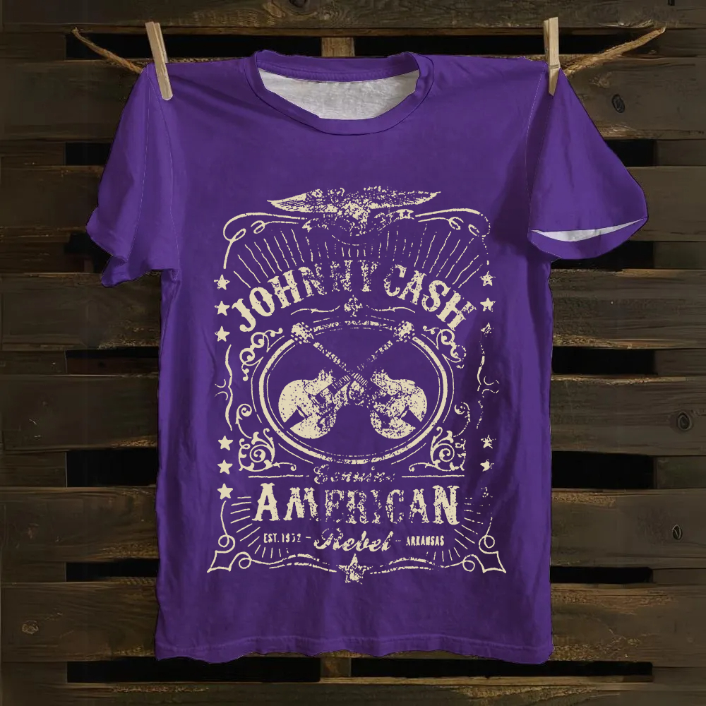 Unisex Vintage Johnny Cash Cotton T-Shirt