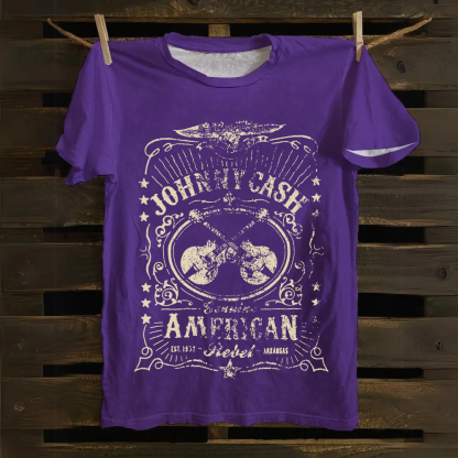 Unisex Vintage Johnny Cash Cotton T-Shirt