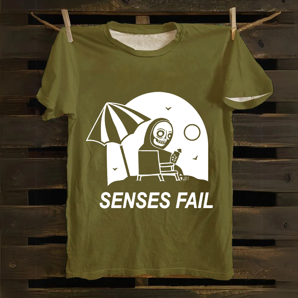 Unisex Vintage Senses Fail Band  Cotton T-Shirt