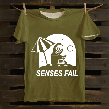 Unisex Vintage Senses Fail Band  Cotton T-Shirt